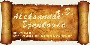 Aleksandar Đanković vizit kartica